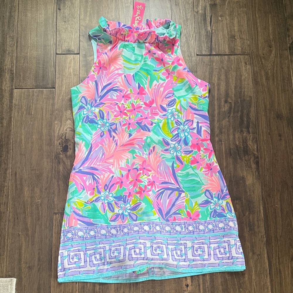 New Lilly Pulitzer Colorful Sleeveless Floral Dress/ skort